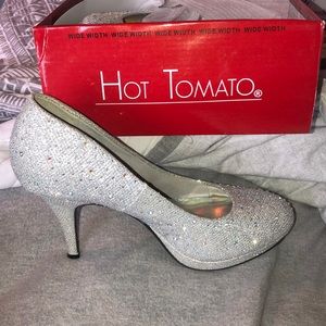 Silver Sparkly Heels